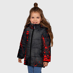 Куртка зимняя для девочки Helltaker Logo Z, цвет: 3D-черный — фото 2