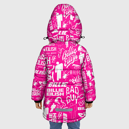 Зимняя куртка для девочки BILLIE EILISH БИЛЛИ АЙЛИШ / 3D-Красный – фото 4
