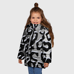 Куртка зимняя для девочки Print, цвет: 3D-черный — фото 2