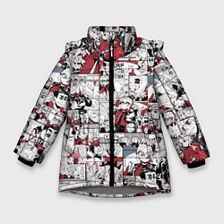 Куртка зимняя для девочки HELLTAKER, цвет: 3D-светло-серый