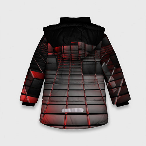 Зимняя куртка для девочки КАРБОНОВЫЕ ПЛИТЫ / 3D-Черный – фото 2
