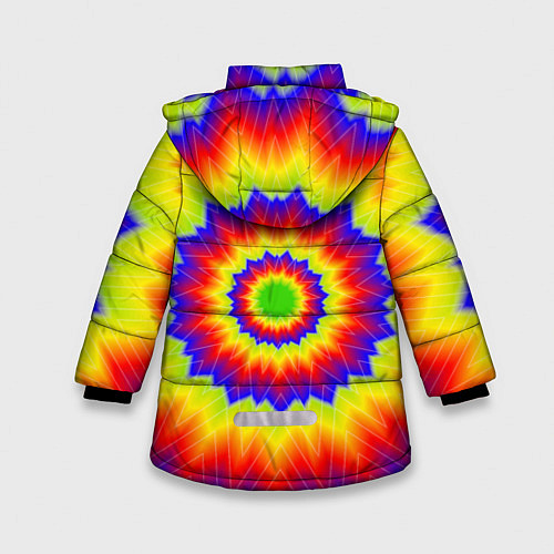 Зимняя куртка для девочки Tie-Dye / 3D-Красный – фото 2