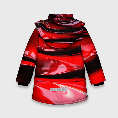 Зимняя куртка для девочки ТЕКСТУРА / 3D-Черный – фото 2