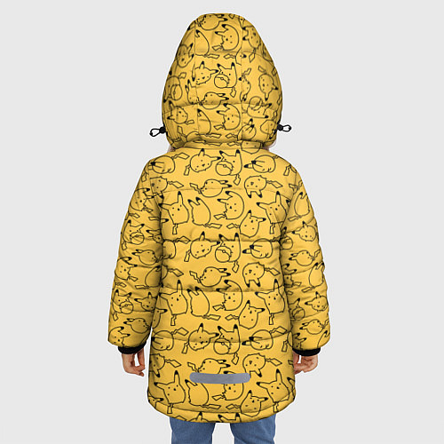 Зимняя куртка для девочки Покемон Пикачу / 3D-Красный – фото 4