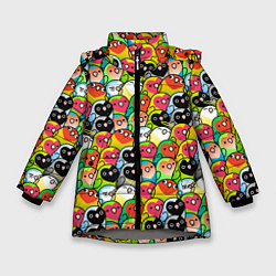 Зимняя куртка для девочки Папуги
