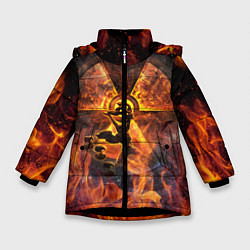 Куртка зимняя для девочки S T A L K E R 2, цвет: 3D-черный