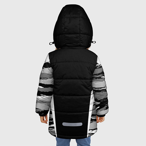 Зимняя куртка для девочки Константин - камуфляж / 3D-Светло-серый – фото 4
