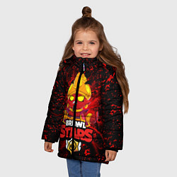 Куртка зимняя для девочки BRAWL STARS EVIL GENE, цвет: 3D-черный — фото 2