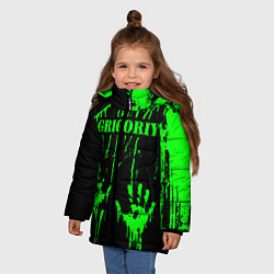 Куртка зимняя для девочки Григорий, цвет: 3D-черный — фото 2