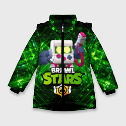 Куртка зимняя для девочки Virus 8 bit brawl stars 8 бит, цвет: 3D-черный