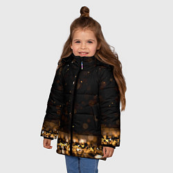 Куртка зимняя для девочки Золото, цвет: 3D-черный — фото 2