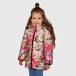 Куртка зимняя для девочки Розы Roses, цвет: 3D-светло-серый — фото 2