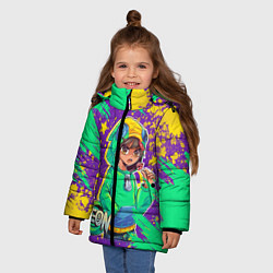Куртка зимняя для девочки BRAWL STARS LEON, цвет: 3D-светло-серый — фото 2