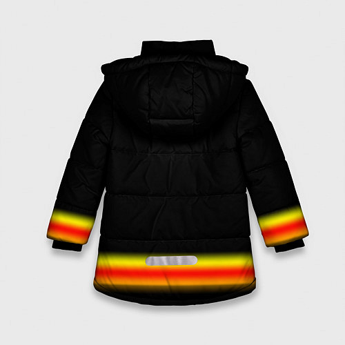 Зимняя куртка для девочки Прикольная фраза / 3D-Черный – фото 2