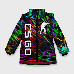 Куртка зимняя для девочки CS GO КС ГО, цвет: 3D-красный