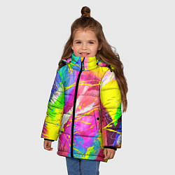 Куртка зимняя для девочки ТИ-ДАЙ, цвет: 3D-красный — фото 2