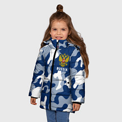 Куртка зимняя для девочки RUSSIA РОССИЯ, цвет: 3D-черный — фото 2