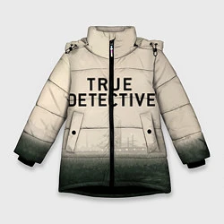 Куртка зимняя для девочки Настоящий детектив, цвет: 3D-черный
