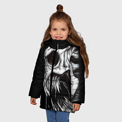 Куртка зимняя для девочки Череп Z, цвет: 3D-светло-серый — фото 2