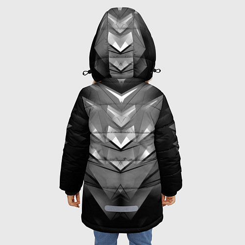 Зимняя куртка для девочки NISSAN / 3D-Светло-серый – фото 4