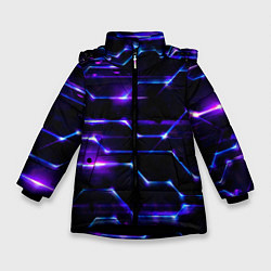 Куртка зимняя для девочки Технологии будущее нано броня, цвет: 3D-черный