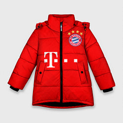 Куртка зимняя для девочки BAYERN MUNCHEN, цвет: 3D-черный