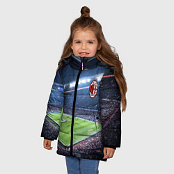 Куртка зимняя для девочки FC MILAN, цвет: 3D-светло-серый — фото 2