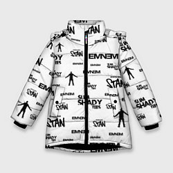 Куртка зимняя для девочки Eminem, цвет: 3D-черный