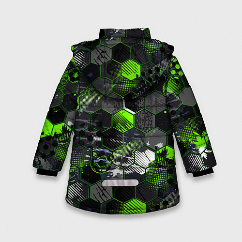 Зимняя куртка для девочки Спайк brawl stars Spike / 3D-Черный – фото 2