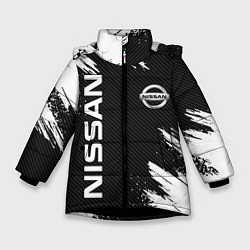 Куртка зимняя для девочки NISSAN, цвет: 3D-черный
