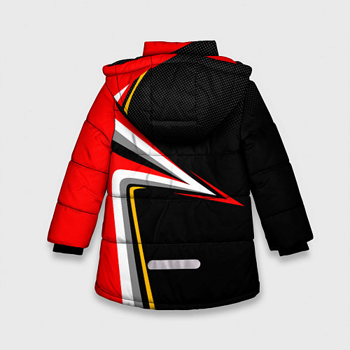 Зимняя куртка для девочки Ювентус Униформа / 3D-Черный – фото 2