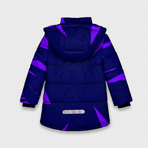 Зимняя куртка для девочки Граффити Лев фиолетовый / 3D-Черный – фото 2