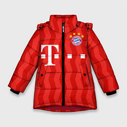 Куртка зимняя для девочки FC Bayern Munchen униформа, цвет: 3D-красный