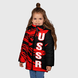 Куртка зимняя для девочки USSR, цвет: 3D-черный — фото 2
