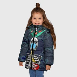Куртка зимняя для девочки Устал от карантина, цвет: 3D-красный — фото 2