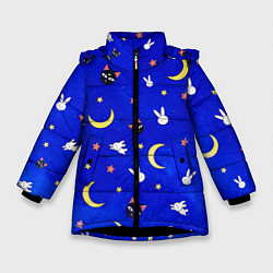 Куртка зимняя для девочки Sailor Moon, цвет: 3D-черный