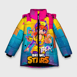 Куртка зимняя для девочки Bea Brawl stars Беа anime, цвет: 3D-черный