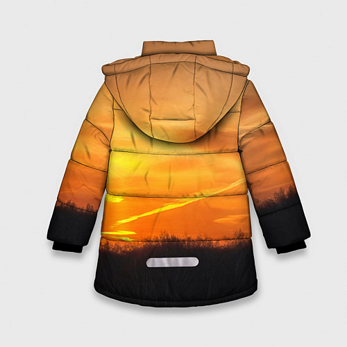 Зимняя куртка для девочки Закат / 3D-Черный – фото 2
