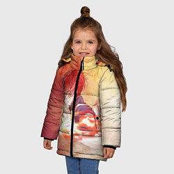 Куртка зимняя для девочки Тодороки Шото, цвет: 3D-черный — фото 2