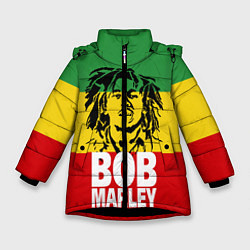 Куртка зимняя для девочки Bob Marley, цвет: 3D-черный