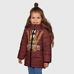 Куртка зимняя для девочки Не напрягайся, цвет: 3D-черный — фото 2