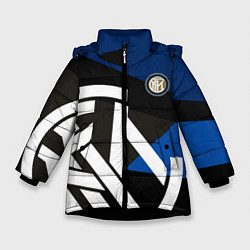 Куртка зимняя для девочки INTER EXLUSIVE, цвет: 3D-черный