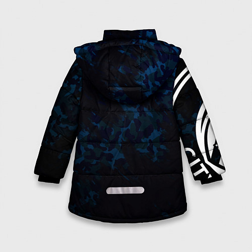 Зимняя куртка для девочки Manchester City / 3D-Черный – фото 2