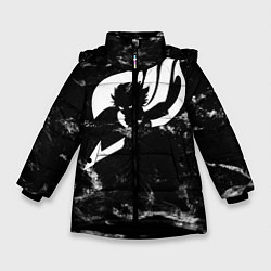 Куртка зимняя для девочки ХВОСТ ФЕИ, цвет: 3D-черный
