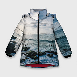 Куртка зимняя для девочки Море, цвет: 3D-красный