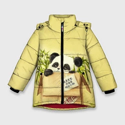 Куртка зимняя для девочки Заказывали Панду? ?, цвет: 3D-красный