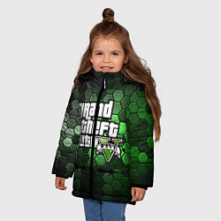 Куртка зимняя для девочки GTA 5 ГТА 5, цвет: 3D-черный — фото 2