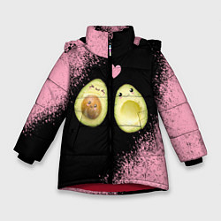 Куртка зимняя для девочки Авокадо, цвет: 3D-красный