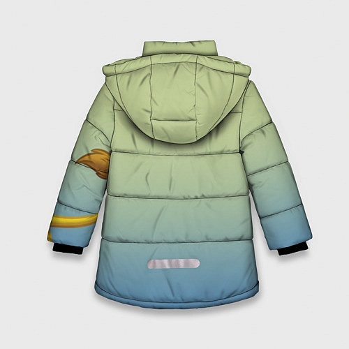 Зимняя куртка для девочки Юный Симба / 3D-Черный – фото 2