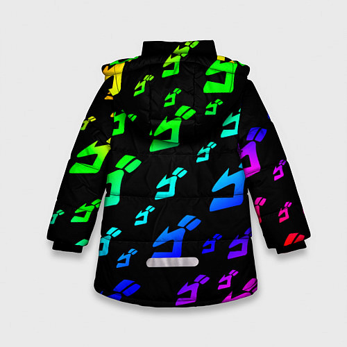 Зимняя куртка для девочки JoJo Bizarre Adventure / 3D-Черный – фото 2